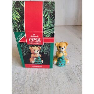 Hallmark Cinnamon Bear vintage porcelain 1990 ornament xmas